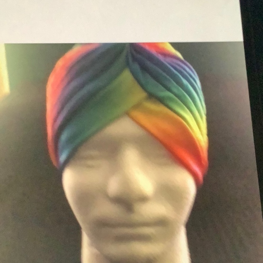 Colorful Rainbow Turban Headwrap